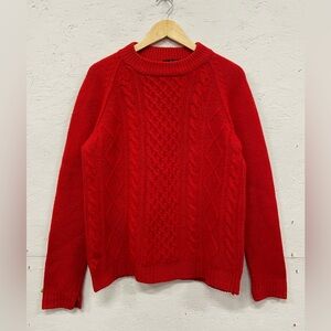 Vintage 1970s Prova 100% Wool Cable Knit Sweater, Fits S/M (See measurements)
